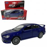Welly Машинка Mitsubishi Lancer EVO X металл 43655W-B синий