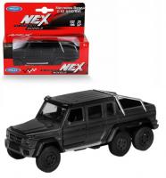 Welly Машинка Mercedes-Benz G63 AMG 6X6 черный 43704W-B